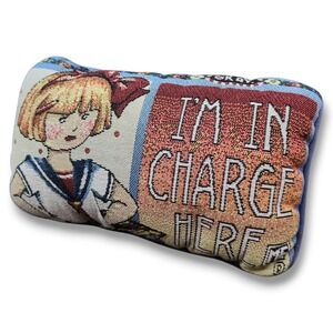 Mary Engelbreit I'm In‎ Charge Here Pillow Tapestry Cottagecore Decor Accent